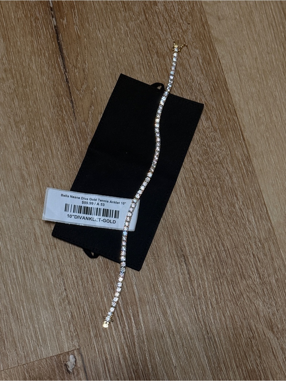 Bella Neane Gold Crystal Anklet